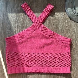 Small Zara hot pink crop top